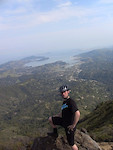 Cam summiting Mt. Tam