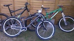 Photo of the bikes.
Excuse the crappy photo, it was taken in low light with a mobile...