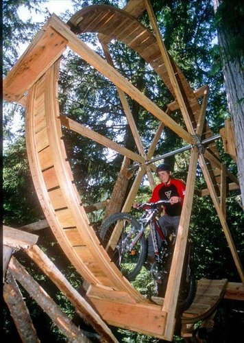 Sam riding his creation back in 2002.