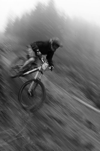 Speedy Beaver's Dawn Lambert entering the 'Cannonball' portion of the Mt Hood Ski Bowl DH Course.
