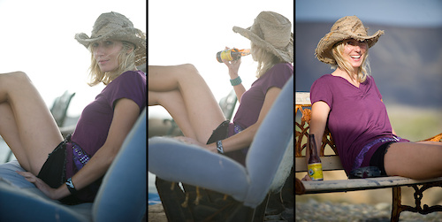 Claire Buchar relaxing in Punta San Carlos