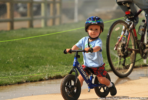 Striders are always cute! This little guy was stoked to be riding!