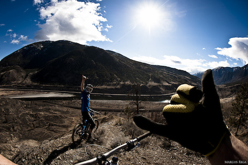 James Doerfling and Garett Buehler in Spences Bridge with Margus Riga.
