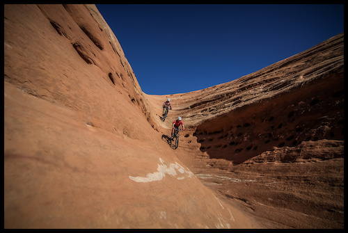 Dropping in at Bartletts Wash