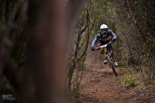 On the gas through the bushes.