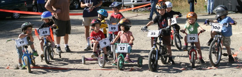 Events such as the kids race at the Kootenay Fat Tire festival in Nelson are a great opportunity to get everyone in on the fun.