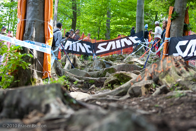 The infamous rocks are back, with a twist. A couple actually. Riders now weave back and forth to make it through them, no more straight shot at mach 5. Skills will be tested when the mud gets dragged onto them.