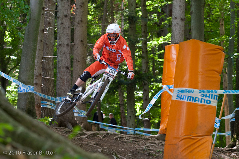 One of the French POC team riders was easily the most stylish person to boost this root ball all practice long. Lines were all over, left, right, high, low. It'll be interesting. Sam Hill even manualed it, where last year he turned it into a massive triple.