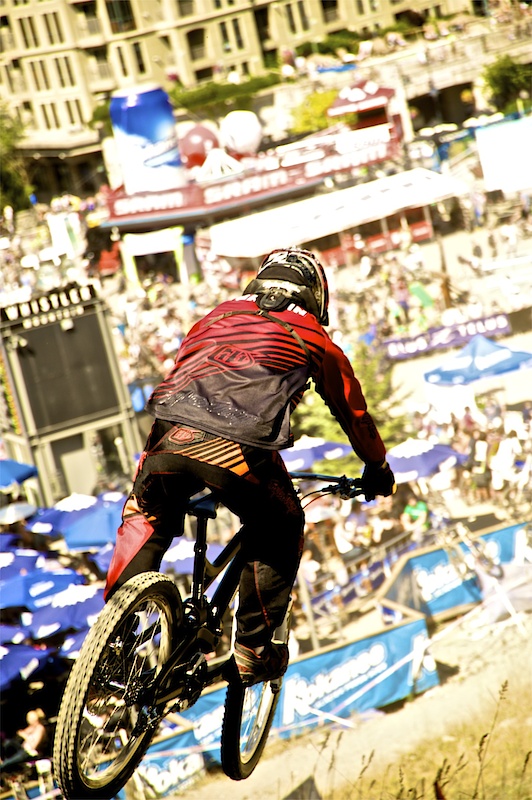 Remi on his way to one of 3 second place finishes at Crankworx 2010. Image: Clayton Racicot