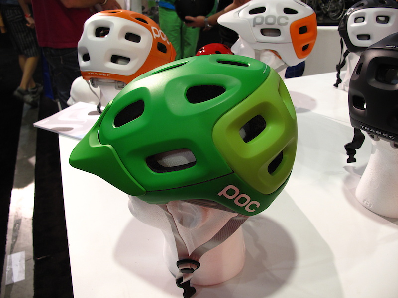 You're either going to love or hate this one. POC's new Trabec helmet stands out from the crowd with both its colors and its style. Word is that there will be two models to choose from, a 