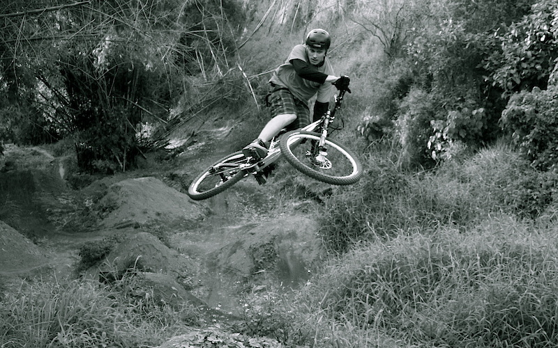 James' first day on the Banshee Legend, working on his big bike whip.
