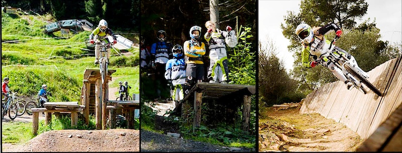 Solveig riding and coaching at the Trek Gravity Girls Freeride Camp at Saalbach, Austria