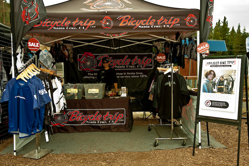 The Bicycle Trip from Santa Cruz proudly presenting their booth.