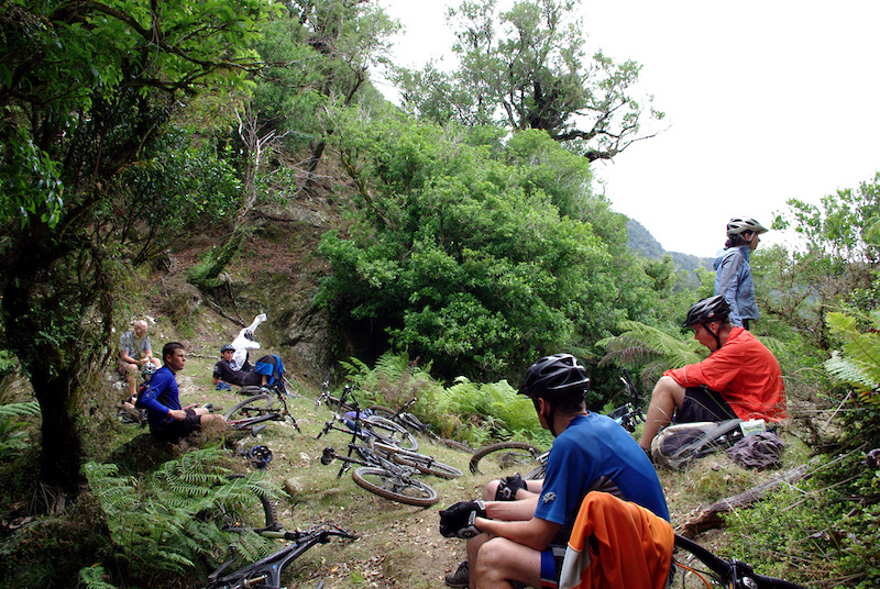 Taking a needed break on Kaiuma saddle.