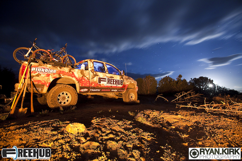 The Freehub Magazine / 44 Days and Rolling truck parked under the stars on Guacamole in Virgin, UT.