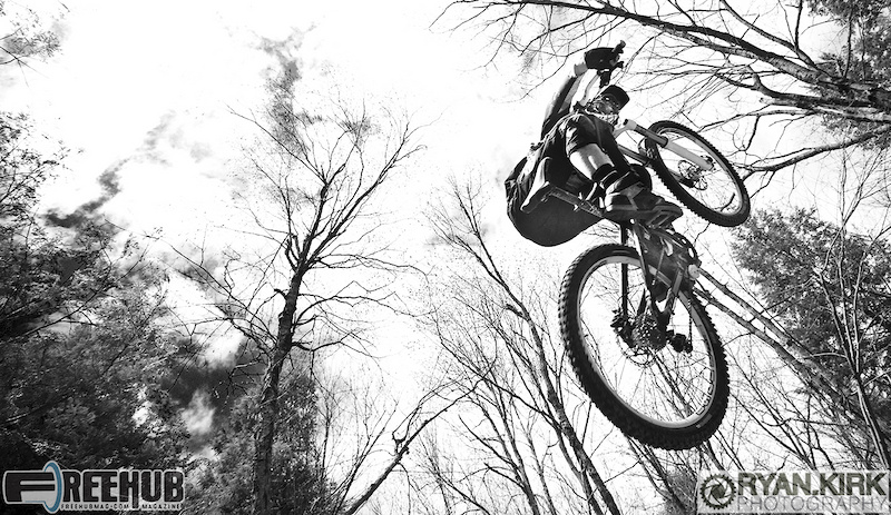 Rider Aaron Chase giving us a tour on the Pro GRT race course at Highland in Northfield, NH.