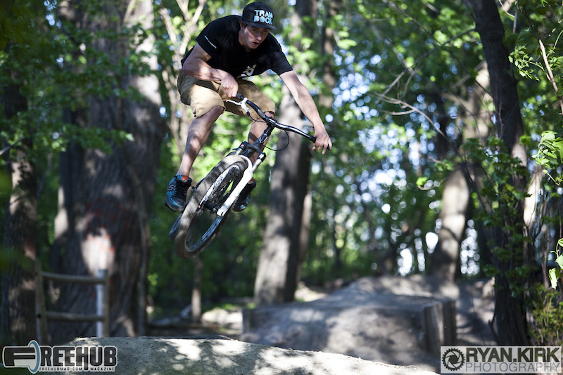 Rider Jon DANGERmeier showing us how it's done at the Garden Dirt Jumps!