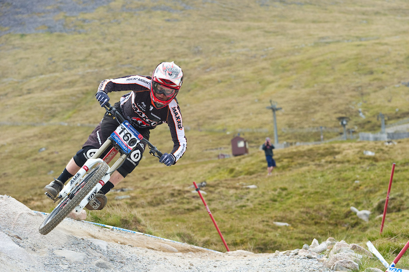 Racing to qualify at the 2011 UCI MTB World Cup DH in Fort William Scotland