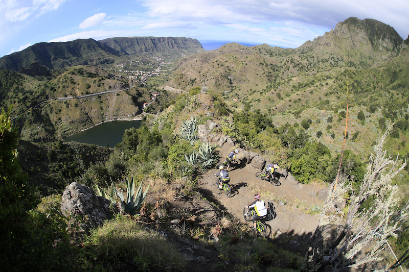 amazing trails in the mountains fo La Gomera Trek Gravity Girls D.Geiger
