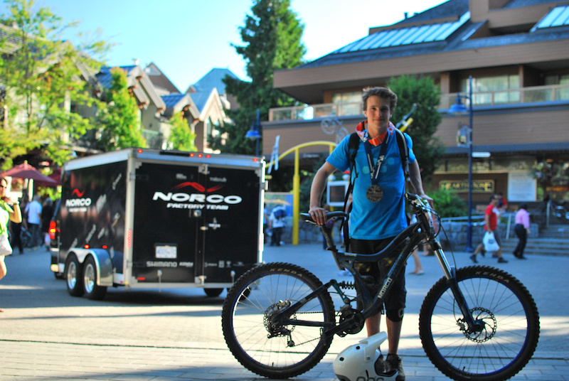 Silver medal in Canadian Open Enduro 2011 Crankworx and all the POC and Norco equipment i raced with. Photo by Chris Stark