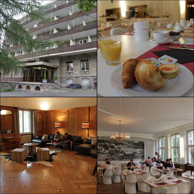 Comfortable homey accommodations and good food at the Hotel Kurhaus in Lenzerheide Post one of the resorts many bike hotels.