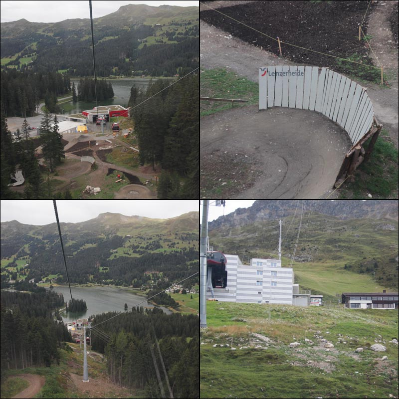 Some structures at the bottom of the Lenzerheide bike-attack route