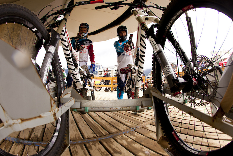 during Kokanee Crankworx festival Whistler BC Canada. July 2011
