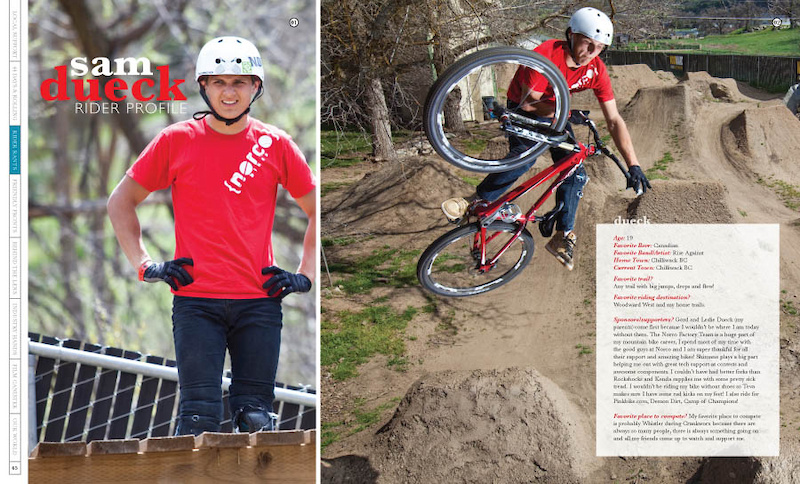 Freehub loves to feature different riders from different disciplines, and issue 2.2 has a DJ profile on Sam Dueck, a Cyclocross profile on Barry Wicks, and a DH profile on Brian Mullen.