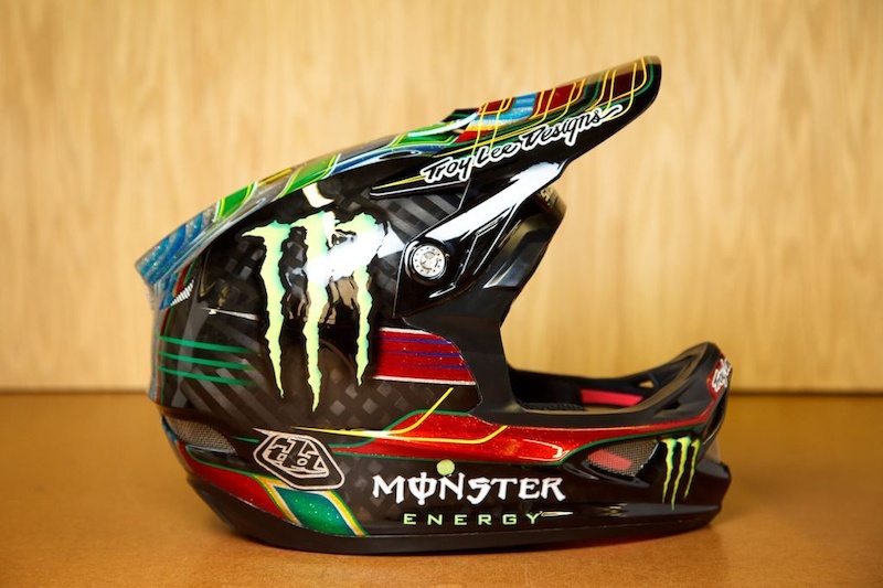 Custom TLD Hill and Fairclough D3 helmets.