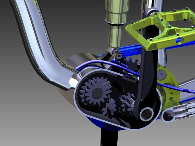 All Mountain Gearbox Frame design