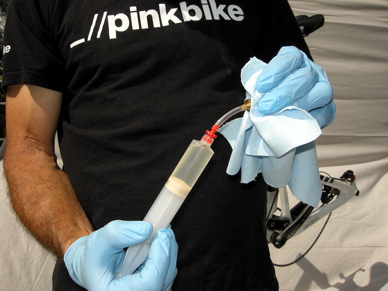 Fill half way and then bleed air from syringes