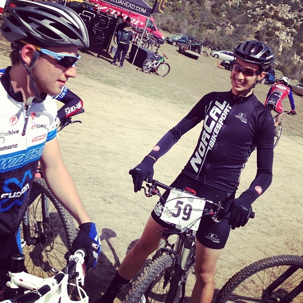 hanging with the competition at the Keyesville Classic -Yuri Hauswald