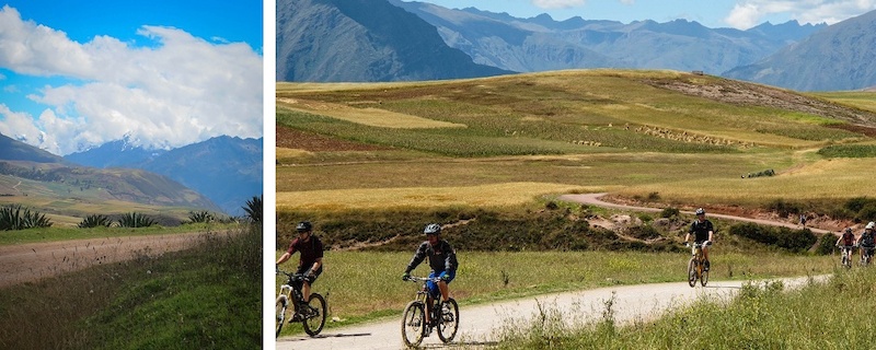Riding through the Sacred Valley.