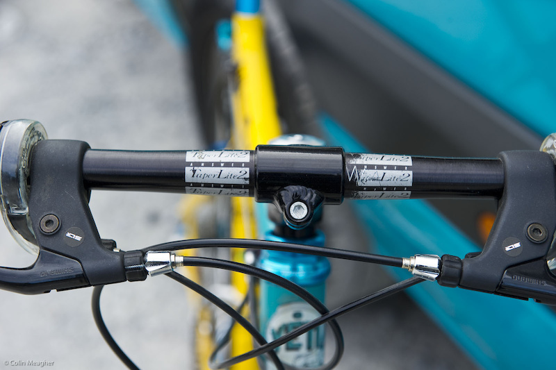 Nothing like a nice skinny flat bar for optimizing control at breakneck speeds.