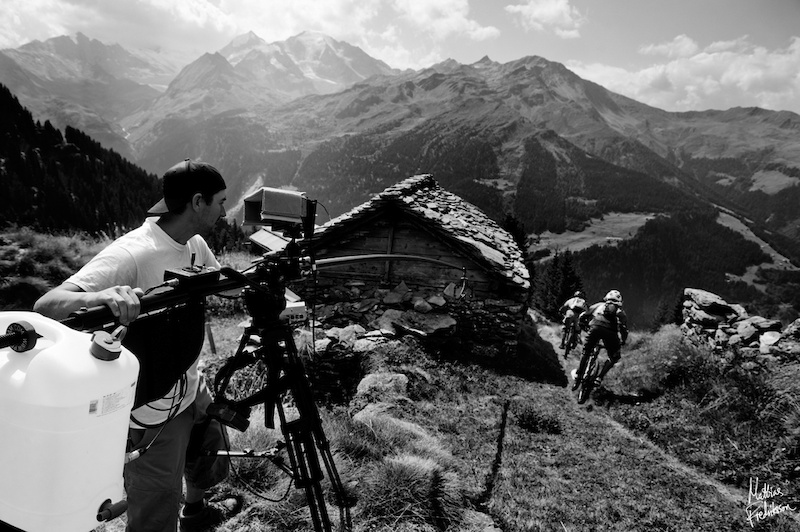Wade Simmons and Ludo May in Val De Banges Swizerland. Photographed in August 2011 by Mattias Fredriksson. Photographed during a film shoot with ANTHILL Films for their upcoming movie Strength In Numbers.