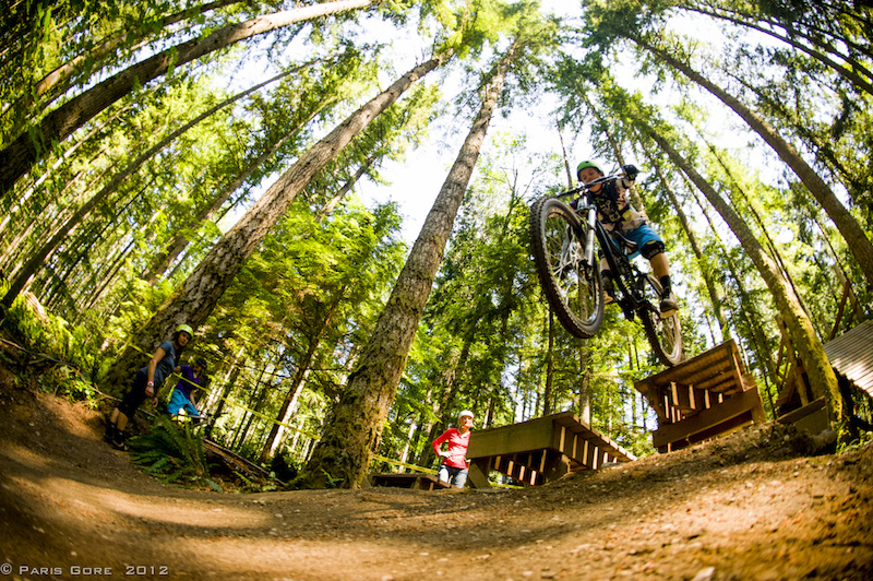 Katie is a Seattle local and completely owns it here at Duthie Hill Mountain Bike Park. At 12 years old her fluid riding stood out among the 40 adult amateur competitors.