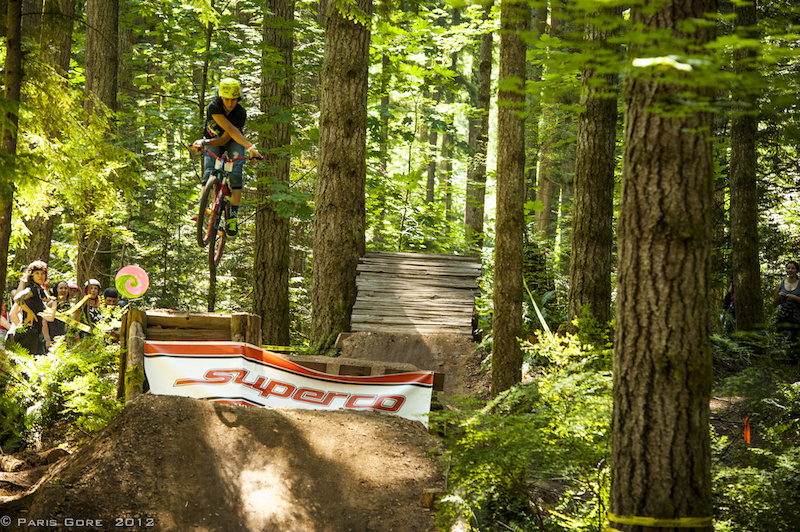 Tammy was one of the few throwing big tricks of the stunts. X-up over the superco stepdown.