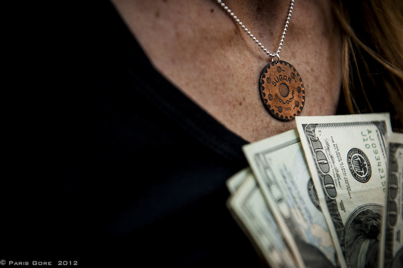 Custom made necklaces and a cash purse for the pro ladies.