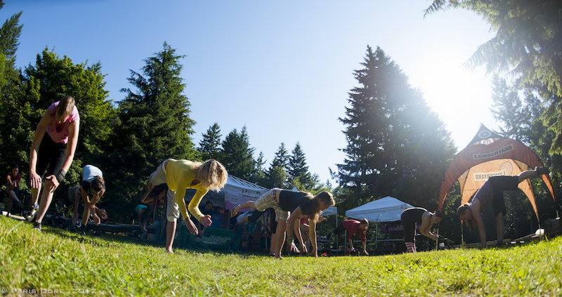 The girls started out Sunday with an early morning Yoga session lead out by Stephanie Brown.
