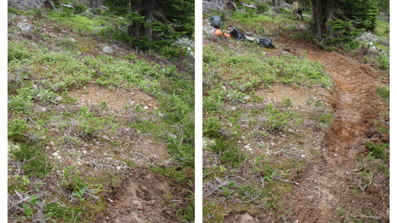 middle of the new reroute. some nice soil in there.