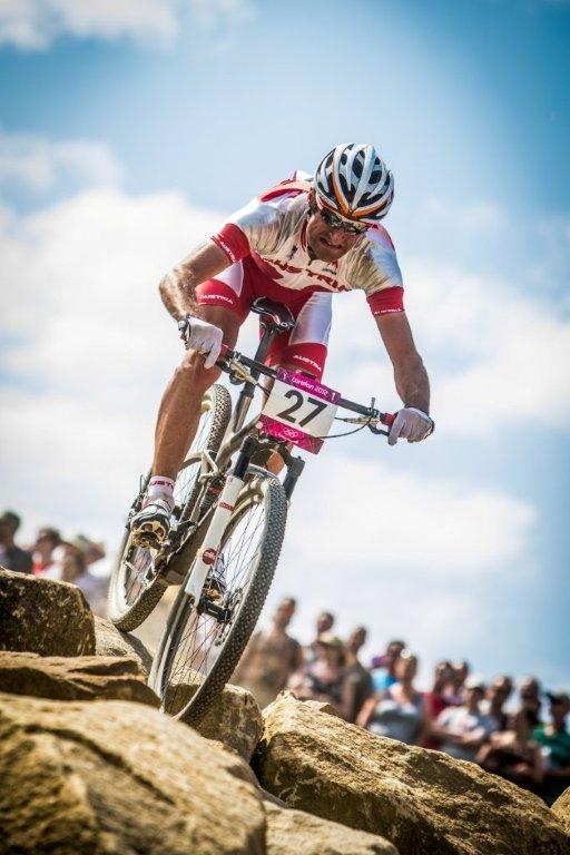 Karl Markt in one of the course s tough rock gardens