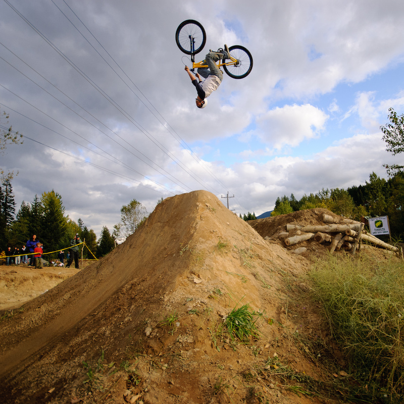 Throwin down at the Huck n Berries Jump Jam. The action takes place Sept. 8 in Rossland BC. Vince Boothe photo.