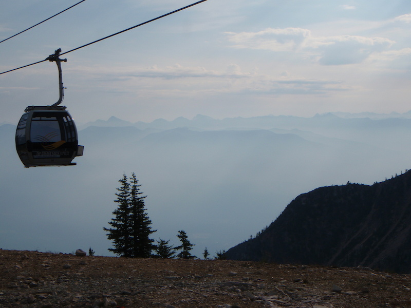 Smoky skies.