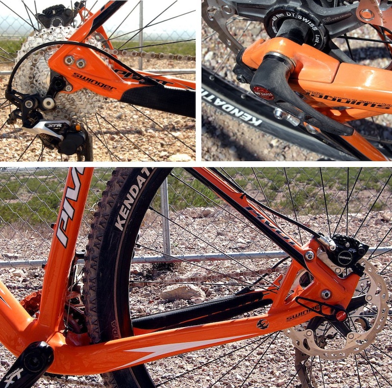 Pivot Pivotles 29er hardtail Swinger rear dropouts - three view.