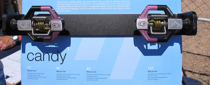 Crankbros makes limited edition pedals for the Outdoor demo each year for riders to try out and purchase.