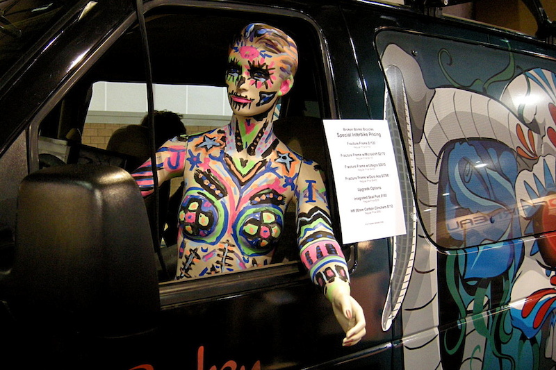 Lots of ink at Interbike. This girl won the contest.