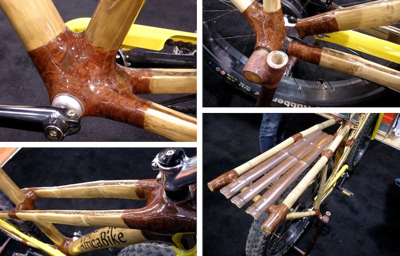 The construction methods for the burden-bearing Africa BIke says Calfee can be replicated in developing countries with a minimum of tools and investment. The Africa Bike used the Nuvinci 360 variable-speed hub transmission.