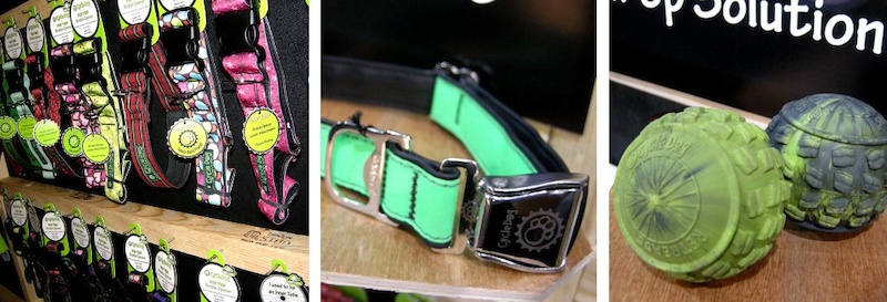 Cycle Dog makes collars and accessories for your best friend from recycled innertubes and other rubber cycling products The top line collars have a seatbelt type release and a man s best friend bottle opener sewn in. Cycle Dog just released their Retread ball made from 50-percent ground recycled rubber molded with a popular tread pattern .