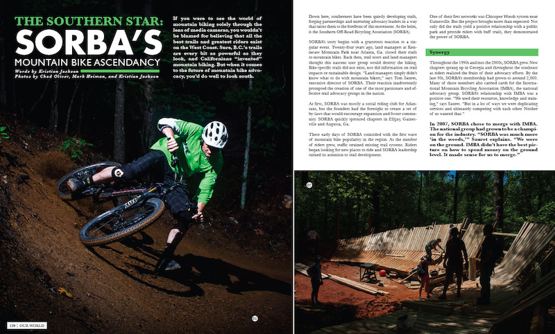 Southern Off-Road Bicycling Association is one of the features in 'Our World', a section that is dedicated to the endeavors associated with growing and building our sport.