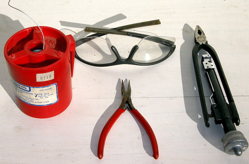 .041 stainless steel wire Safety Glasses Safety Wire Pliers Needle Nose pliers.